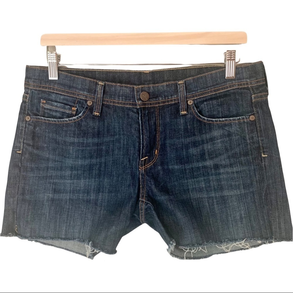 CITIZENS OF HUMANITY Denim Shorts Ingrid #002 Low Waist Stretch Raw Hem Size 30 - Picture 2 of 16